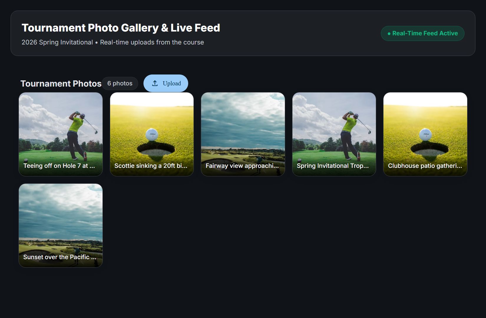 Real-Time Photo Galleries & Social Feed