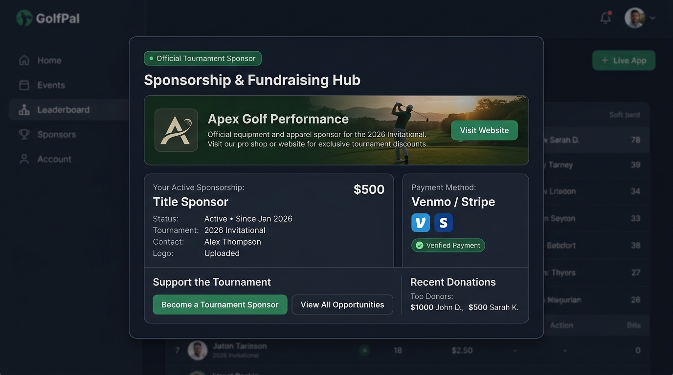 Tournament Sponsorships & Fundraising